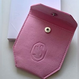 Swarovski Suede Jewelry Pouch -Pink